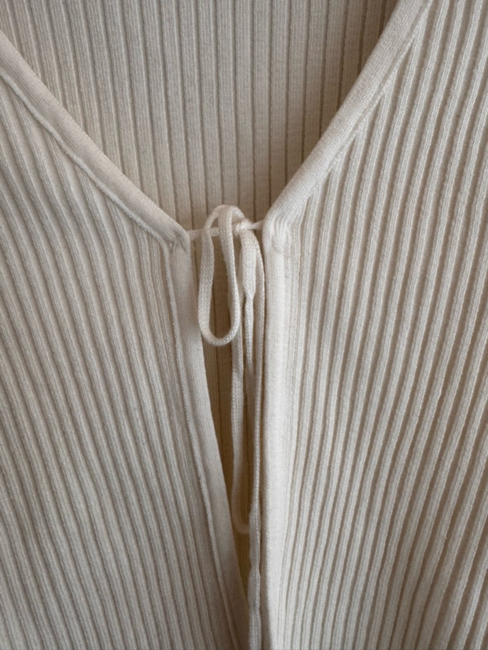 debut Cream Ribbed Knit Top - Picture 3 of 4